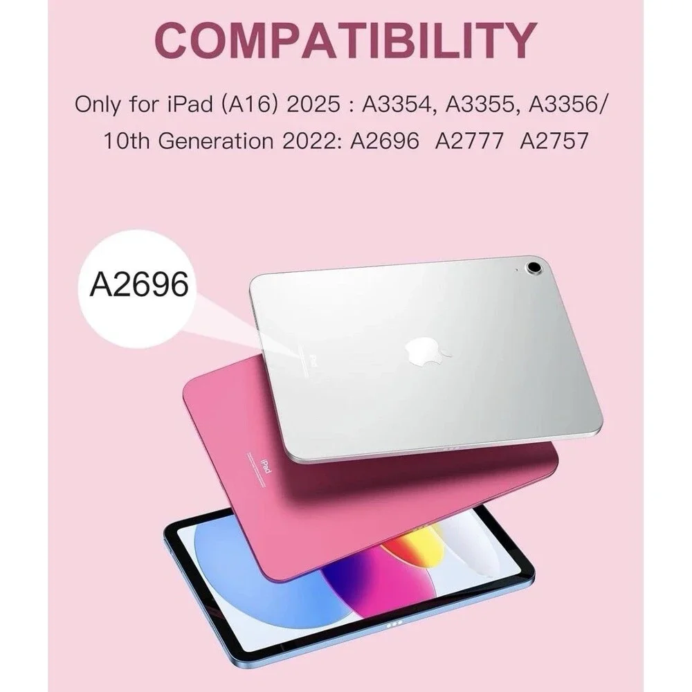 Harvopu Compatible for iPad 11th 10th Generation Case with Keyboard, Folio Cover